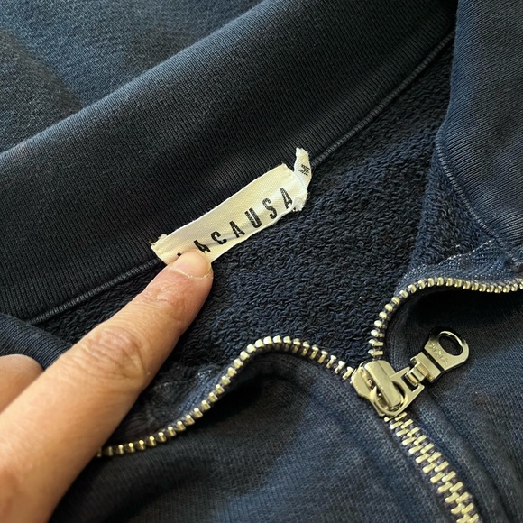 Lacausa Cosmo Zip Up Sweatshirt Navy M - Picture 5 of 6